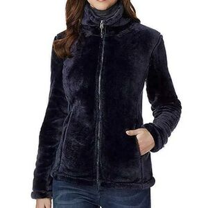 32 Degrees Heat Navy Luxe Faux Fur Zip-up Jacket S